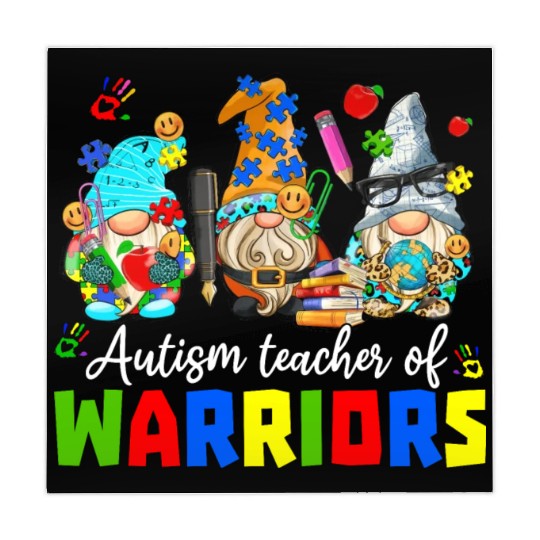 Autism Teacher Warriors Autism Autism Gnome Gift Mahjong Mats