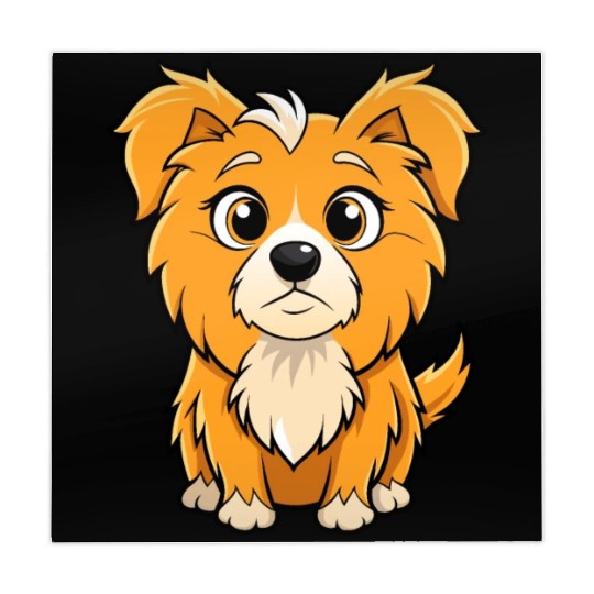 Curious Tibetan Spaniel Digital Art Mahjong Mats