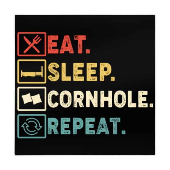 Eat Sleep Cornhole Repeat Mahjong Mats