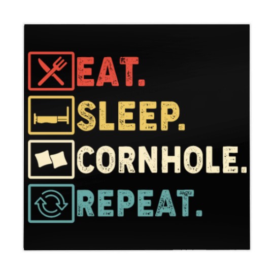 Eat Sleep Cornhole Repeat Mahjong Mats