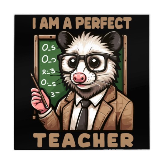 Kawaii Opossum Teacher With glasses Mahjong Mats