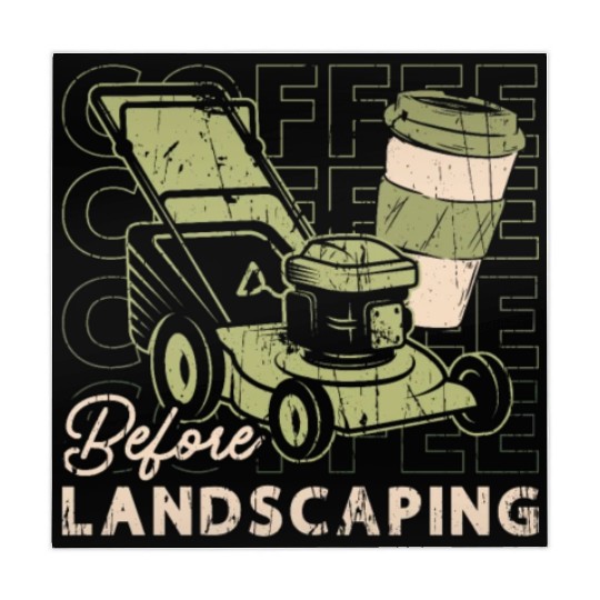 Landscaper Coffee Before Lawn Mowing Coffee Lover Mahjong Mats