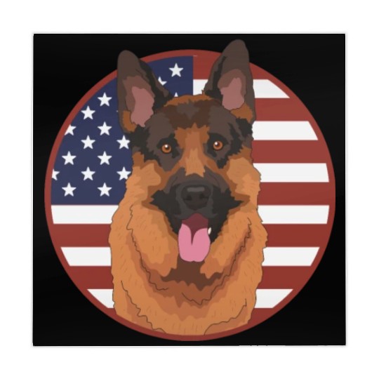 German Shepherd US Flag Dog Owner Mahjong Mats