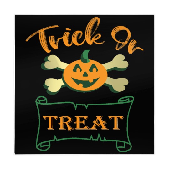 Trick or treat crossbones Halloween pumpkin Mahjong Mats