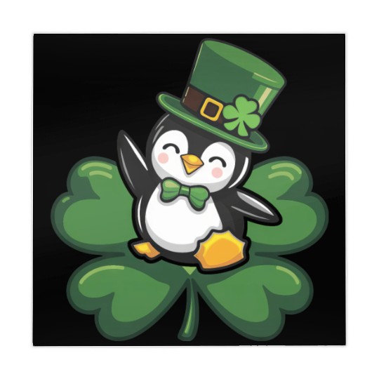 St. Patrick's Day Penguin: Cute Cartoon Design Mahjong Mats