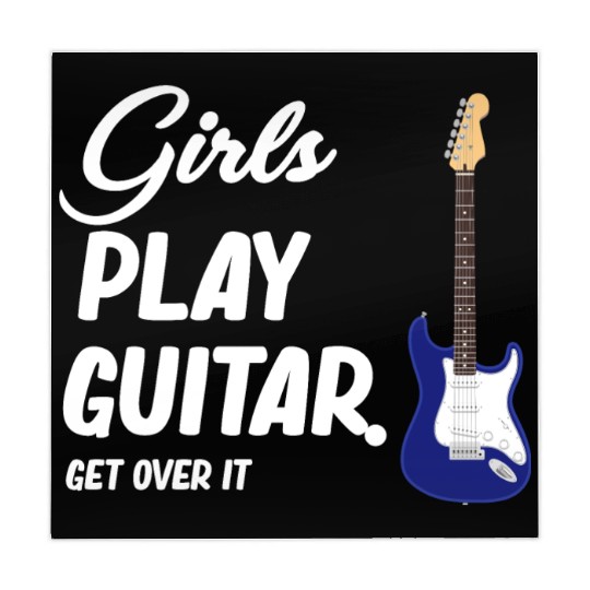 Girls Play Guitar. Get Over It. Female Guitarist Mahjong Mats