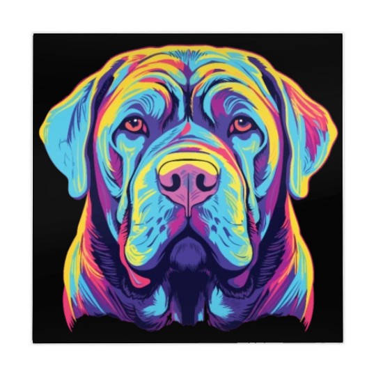 Watercolor Colorful Neapolitan Mastiff Mahjong Mats