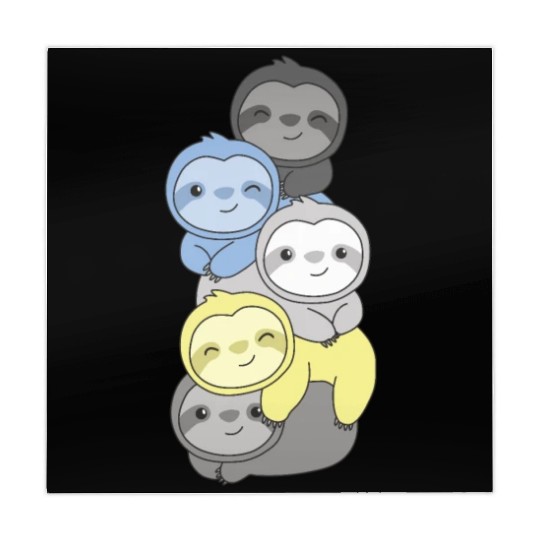 Periboy Flag Pride Lgbtq Cute Sloth Pile Mahjong Mats