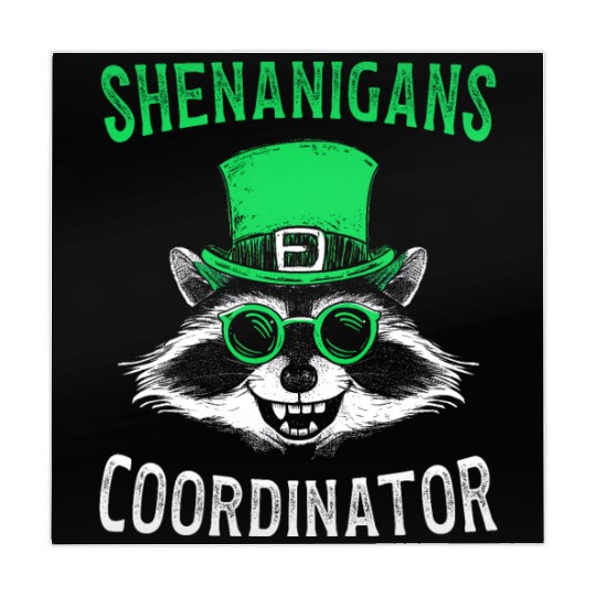 Shenanigans Coordinator Cute Raccoon Funny Mahjong Mats