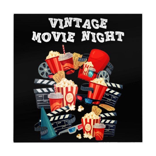 Popcorn Vintage Movie Night Mahjong Mats