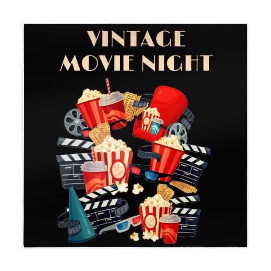 Popcorn Vintage Movie Night Mahjong Mats