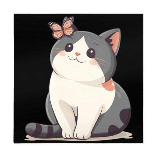 Cute Kawaii Cat and Butterfly Mahjong Mats