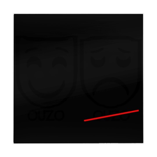 Funny Sad Masks Ouzo Funny Gifts Mahjong Mats