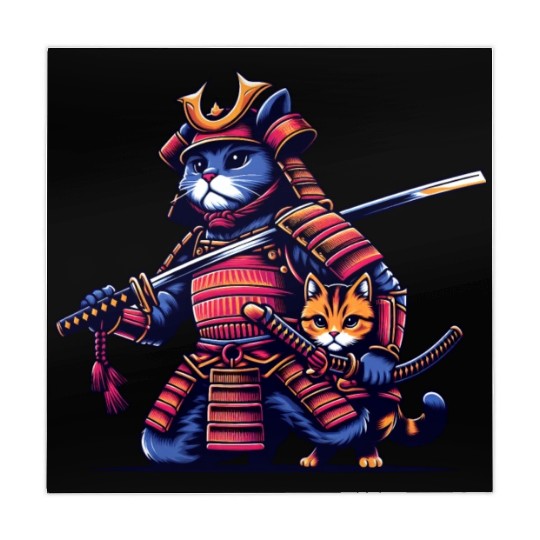 Light Samurai Cat Mahjong Mats