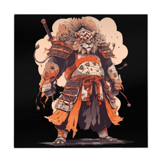 Samurai Katana Sword Anime Lion Manga Warrior Mahjong Mats