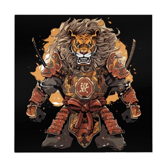 Samurai Katana Sword Anime Lion Manga Warrior Mahjong Mats