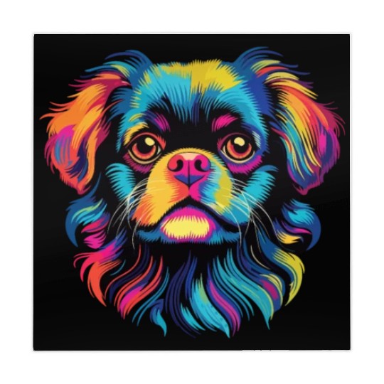 Watercolor Colorful Tibetan Spaniel Mahjong Mats