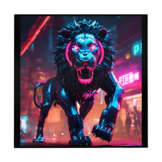 Ultra definição de lion biônico ambiente cyberpunk Mahjong Mats