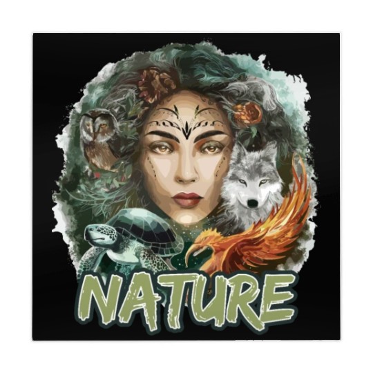 Nature-Inspired Wolf Owl Turtle Phoenix Woman Mahjong Mats