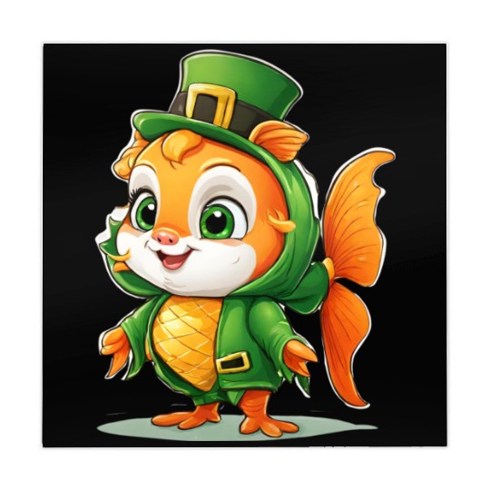 Lucky Fin: St. Patrick's Cute Fish Design Vibrant Mahjong Mats