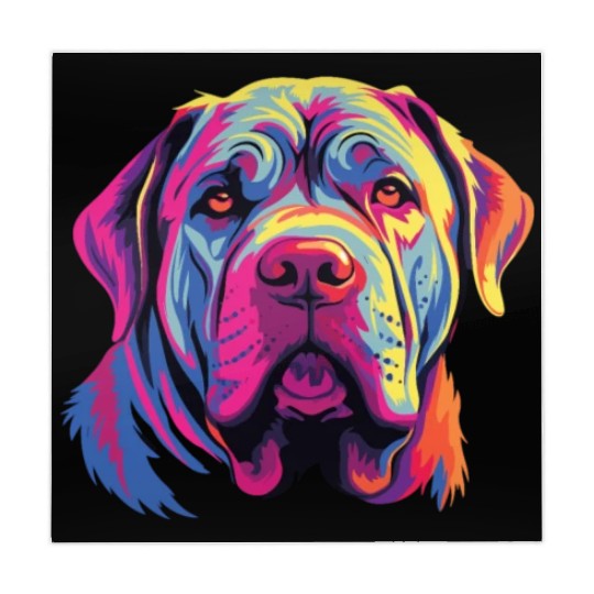 Watercolor Colorful Neapolitan Mastiff Mahjong Mats