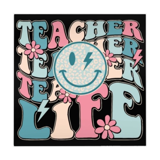 Teacher Life Happy Face Teachers Day Retro Mahjong Mats