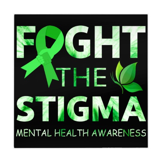 Fight The Stigma Mental Health Awareness Green Mahjong Mats
