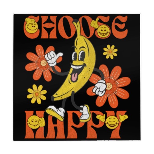 Choose Happy Retro Banana Mascot Mahjong Mats
