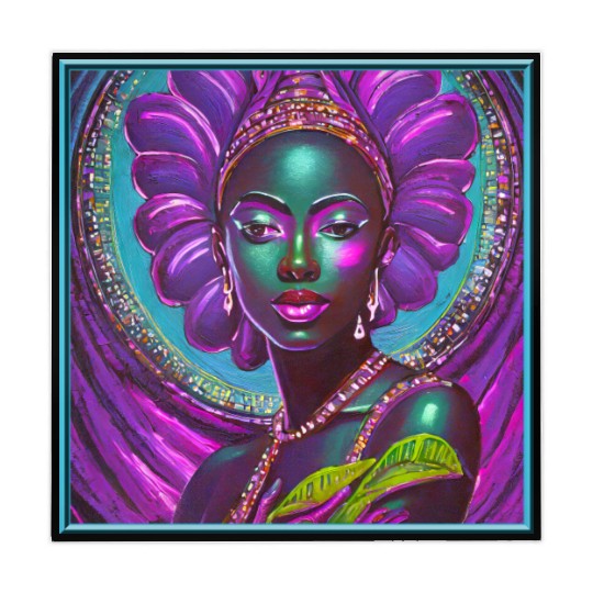 African Goddess Violet Nurturing Me - 1 Mahjong Mats