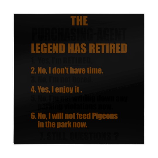 Retirement gift idea Retired Purchasing-Agent Mahjong Mats