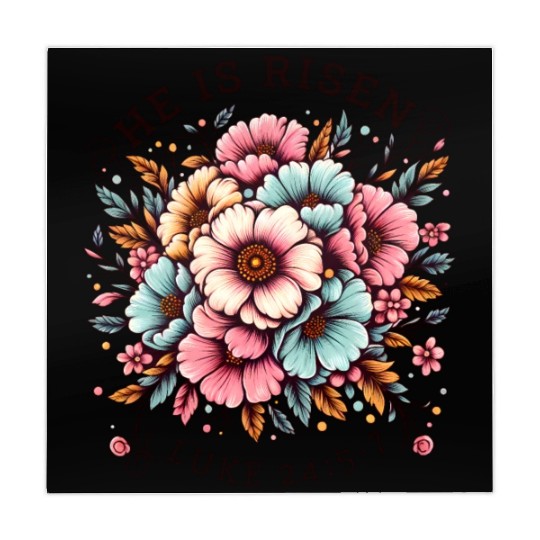 He is Risen Floral Easter Christian Duo Mahjong Mats