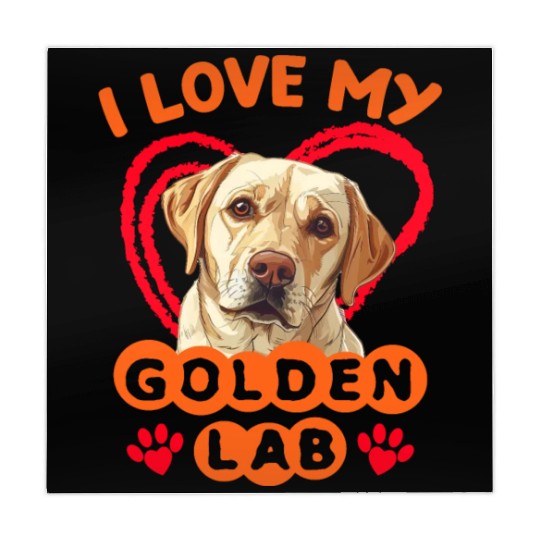 Golden Labrador I LOVE MY GOLDEN LAB Owners Mahjong Mats