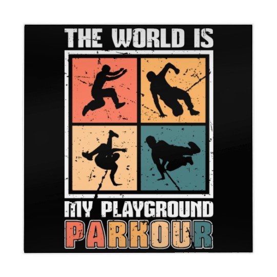 Parkour The World Is My Playground Retro Running Mahjong Mats