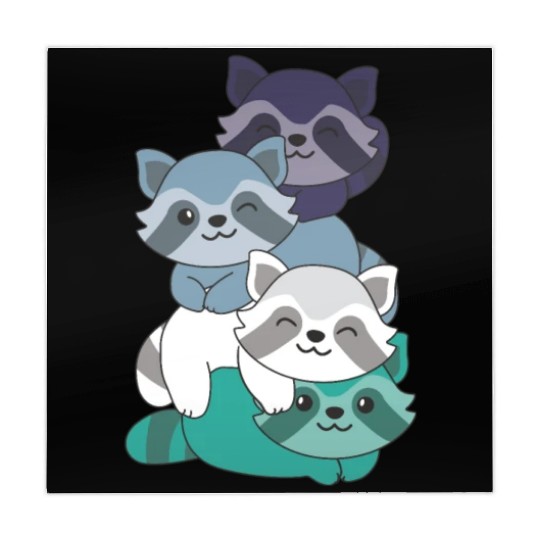 Oriented Aroace Flag Pride Lgbtq Cute Raccoon Mahjong Mats