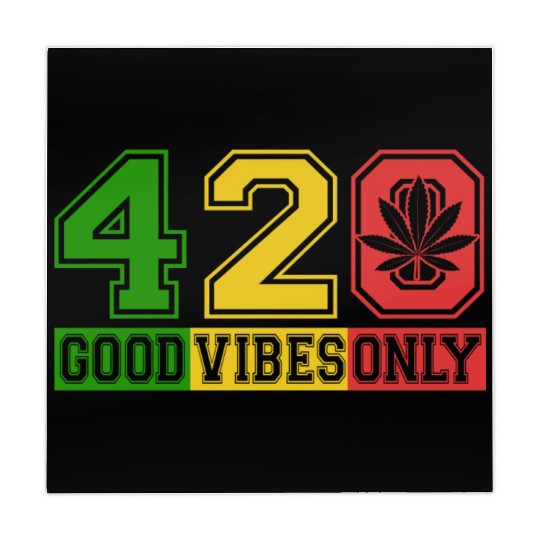 Witty 420 GoodVibes Herb Weed Marijuana Design Mahjong Mats