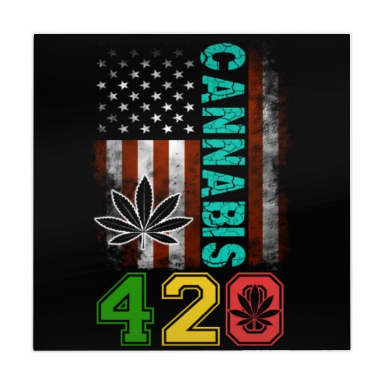 Amusing 420 American Herb Weed Marijuana Design Mahjong Mats