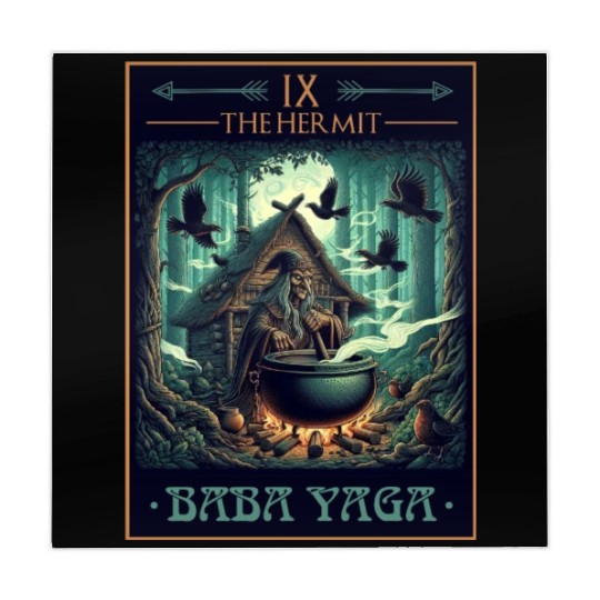Baba Yaga The Hermit Tarot Card Pagan Witch Mahjong Mats