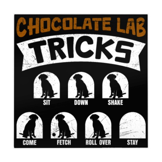 Labrador Funny CHOCOLATE LAB TRICKS Stubborn Mahjong Mats
