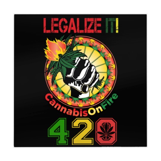 Comedic 420 Legal Herb Weed Marijuana Design Mahjong Mats