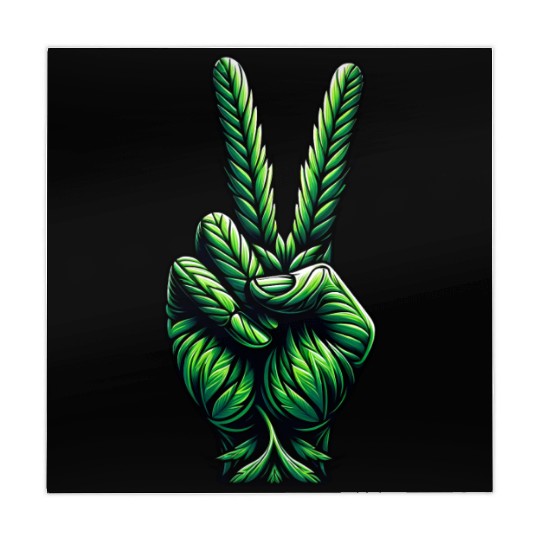Hemp Legalization Peace Sign Mahjong Mats