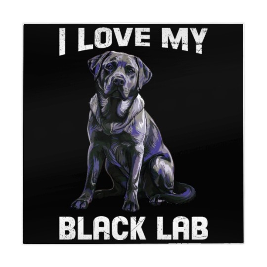Labrador Lover I LOVE MY BLACK LAB Black Mahjong Mats