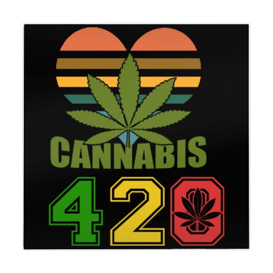 Hysteric 420 Love Good Herb Weed Marijuana Design Mahjong Mats