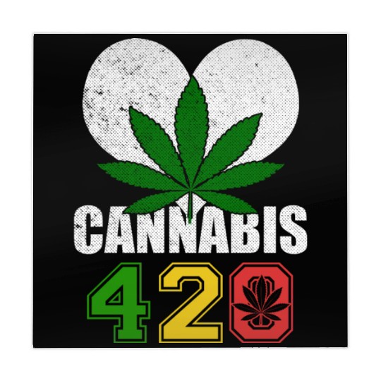 Sidesplitting 420 Love Herb Weed Marijuana Design Mahjong Mats