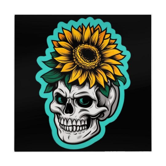 skull sunflower Mahjong Mats