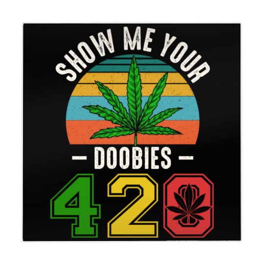Fun 420 Show Me Herb Weed Marijuana Design Mahjong Mats