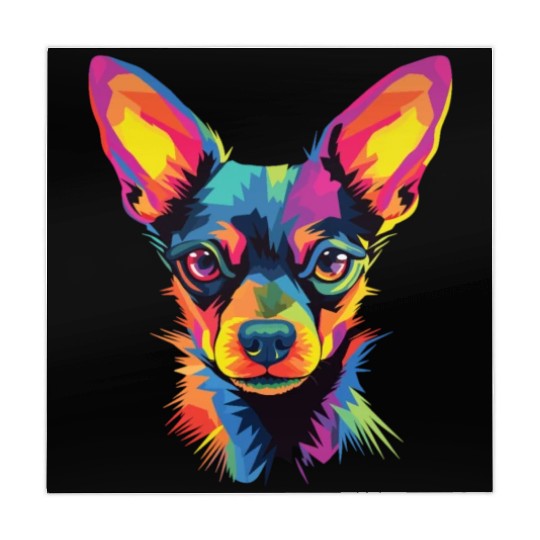 Watercolor Colorful Russian Toy Terrier Mahjong Mats