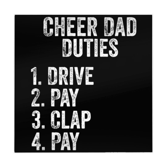 Fathers Day Funny Cheer Dad Duties Drive Pay Clap Mahjong Mats