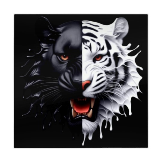 3D realistic black panther & Leopart Design Mahjong Mats