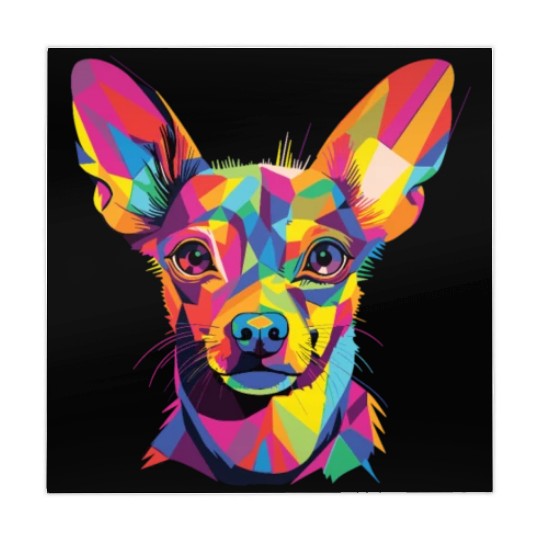 Watercolor Colorful Russian Toy Terrier Mahjong Mats