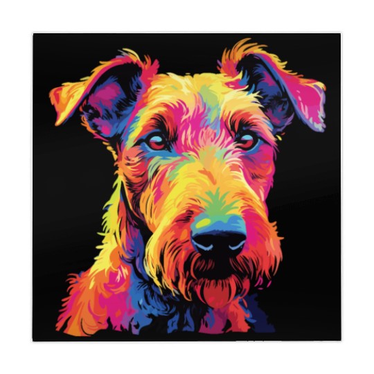 Watercolor Colorful Irish Terrier Mahjong Mats